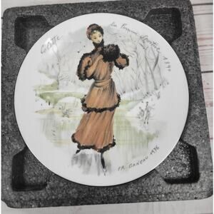 Collectible 1976 Colette La Femme Sportive Plate by Ganeau